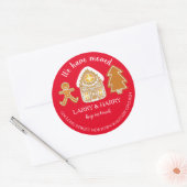 Verandering van Adres sticker kerst peperkoek (Envelop)