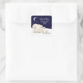 Verandering van Adres sticker kerst polar beer (Tas)