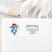 Verandering van adres sticker kersthaai (Insitu)