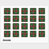 Verandering van Adres sticker retour tartan rood (Vel)