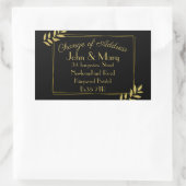 Verandering van adres sticker retourneren gouden b (Tas)