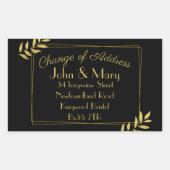 Verandering van adres sticker retourneren gouden b (Voorkant)