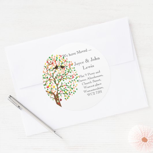 Verandering van adres Stickers herfst herfst stamb (Envelop)