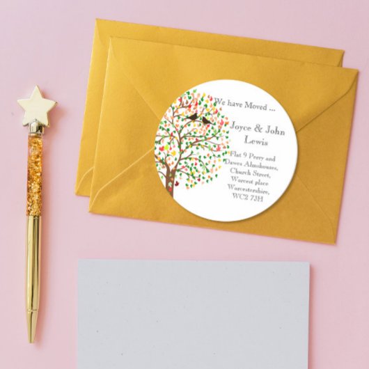 Verandering van adres Stickers herfst herfst stamb