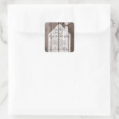 Verandering van Adres Stickers houten huis (Tas)