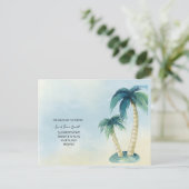 Verandering van adres tropisch, palmboom, Florida Aankondigingskaart (Staand voorkant)