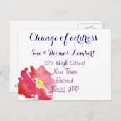 Verandering van adres water-kleur briefkaart (Voorkant / Achterkant)