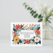 Verandering van adres we hebben botanisch geel ver aankondigingskaart (Staand voorkant)