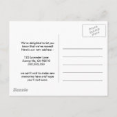 Verandering van adres we hebben verhuisd huis bloe aankondigingskaart (Achterkant)