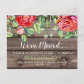 Verandering van adres we hebben verhuisd huis bloe aankondigingskaart (Voorkant)