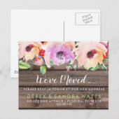 Verandering van adres we hebben verhuisd huis bloe aankondigingskaart (Voorkant / Achterkant)