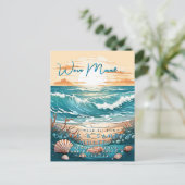 Verandering van adres we hebben verplaatst zee oce aankondigingskaart (Staand voorkant)