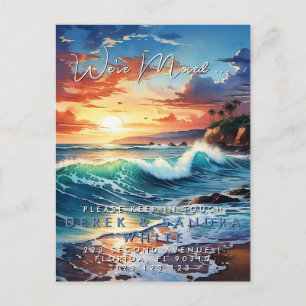 Verandering van adres we hebben verplaatst zee oce aankondigingskaart