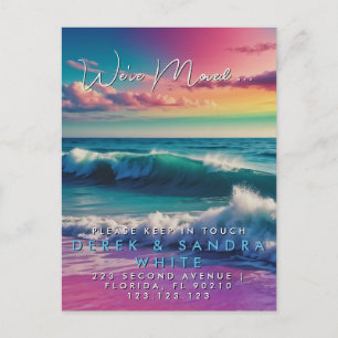 Verandering van adres we hebben verplaatst zee oce aankondigingskaart