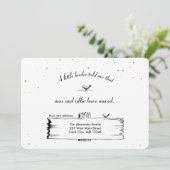 Verandering van adres Wegwijzer Vogels met sterren Aankondiging (Staand voorkant)