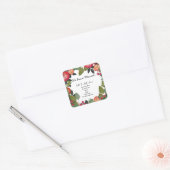 Verandering van adres winterseizoen vierkante sticker (Envelop)