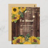 Verandering van Adres Zonnebloemen Koord Lights Ru Briefkaart (Voorkant / Achterkant)