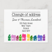 Verandering van Adreskleur nieuw huis dat we hebbe Aankondigingskaart (Voorkant)