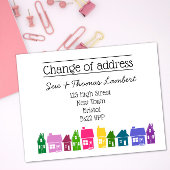 Verandering van Adreskleur nieuw huis dat we hebbe Aankondigingskaart