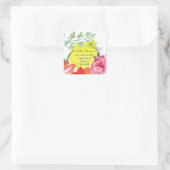 Verandering van adreslabel sticker bloemenontwerp (Tas)