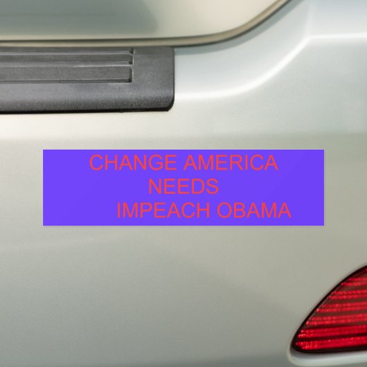VERANDERING VAN AMERIKA        NEEDSIMPEACH OBAMA BUMPERSTICKER (Op auto)