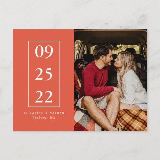 Verandering van Datum Bruiloft Uitstel Briefkaart (Voorkant)