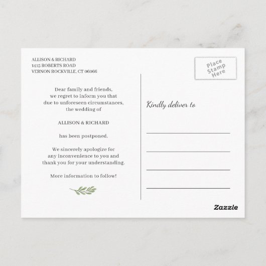 Verandering van datum Eenvoudige geometrische elyp Briefkaart (Achterkant)