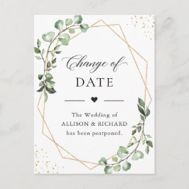 Verandering van datum Eenvoudige geometrische elyp Briefkaart