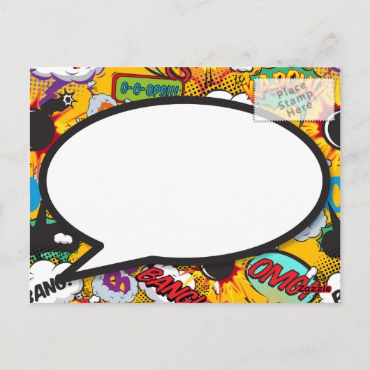 Verandering van Datum Leuk Uitgesteld Modern Comic Briefkaart (Achterkant)