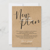 Verandering van Datum Nieuw Plan Geannuleerde Rust Kaart (Voorkant)