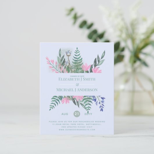 Verandering van datum plannen uitstel wilde bloeme (Staand voorkant)