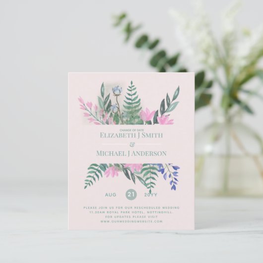 Verandering van datum plannen uitstel wilde bloeme (Staand voorkant)