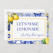Verandering van Datum Uitgesteld Geannuleerd Lemon Briefkaart (Voorkant / Achterkant)