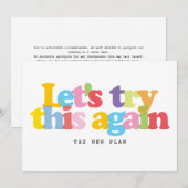 Verandering van datum uitgesteld geannuleerde gebe save the date (Voorkant / Achterkant)