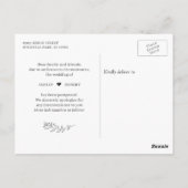 Verandering van datum uitgesteld met de hand getek briefkaart (Achterkant)