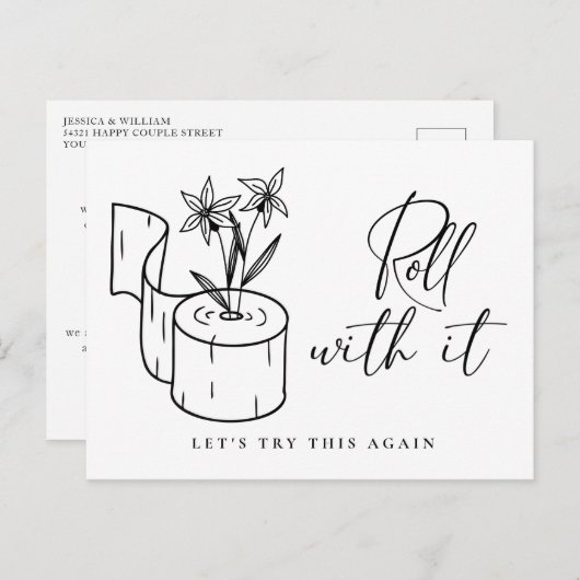 Verandering van Datum Uitgestelde annulering Briefkaart (Voorkant / Achterkant)