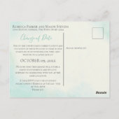 Verandering van Datum Zeester en Lint Briefkaart (Achterkant)