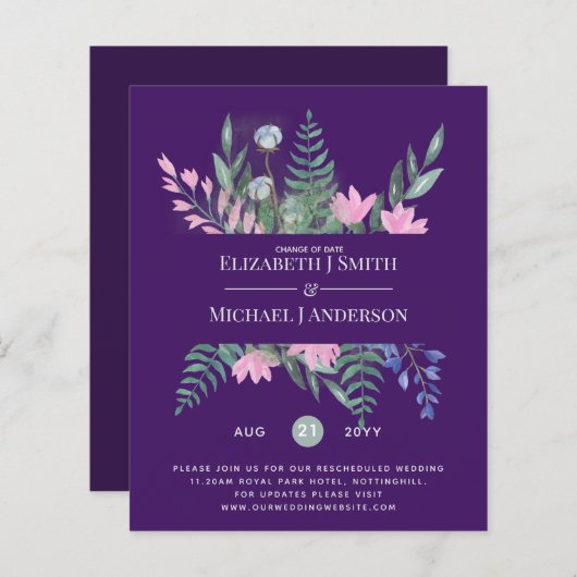 Verandering van datumplannen Verlenging Wildbloeme (Voorkant / Achterkant)