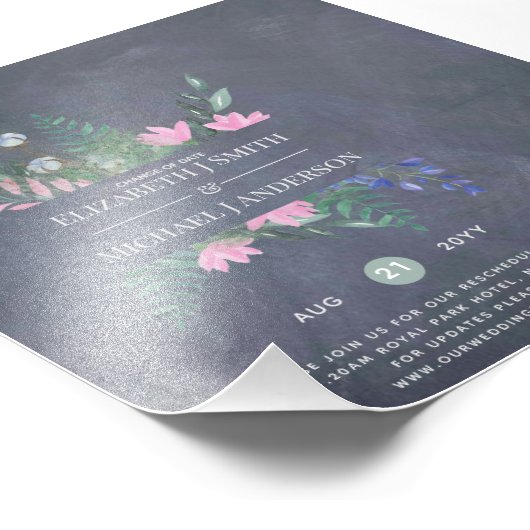 Verandering van datumplannen Verlenging Wildbloeme Foto Afdruk (Hoek)