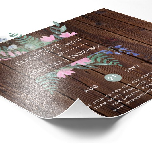 Verandering van datumplannen Verlenging Wildbloeme Foto Afdruk (Hoek)