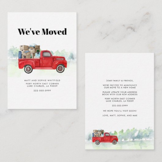 Verandering van de Aankondiging van de Verplaatsin (Voorkant / Achterkant)