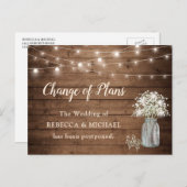 Verandering van de Breedte Rustic String Lights va Briefkaart (Voorkant / Achterkant)