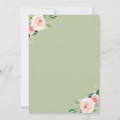 verandering van de datum boho floals bruiloft uitn kaart (Achterkant)