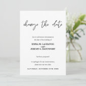 Verandering van de datum trouwannouncement save the date (Staand voorkant)