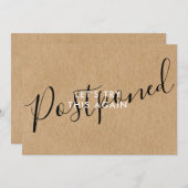 Verandering van de Datum Uitgesteld Geannuleerd Ev Save The Date (Voorkant / Achterkant)