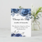 VERANDERING VAN DE DATUM VAN DE ELEGANTE BLAUWE GR (Staand voorkant)