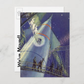 verandering van de Fiction Rocket van de Wetensch Aankondigingskaart (Voorkant / Achterkant)