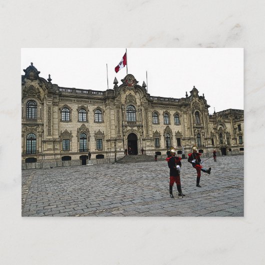 Verandering van de Garde in Lima, Peru Briefkaart (Voorkant)