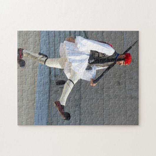 Verandering van de Guard Athene. Legpuzzel (Horizontaal)