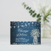 Verandering van de plannen Babybruid Mason Jar Wed Briefkaart (Staand voorkant)